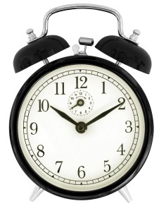 Black windup clock